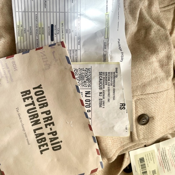 Sezane Erwann Ecru cropped jacket size 42 / US 10 - Picture 4 of 10